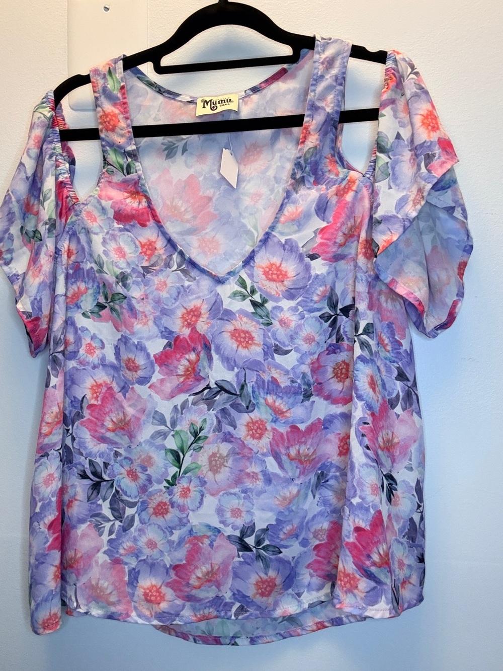 Show Me Your Mumu Cold Shoulder Top Size Small